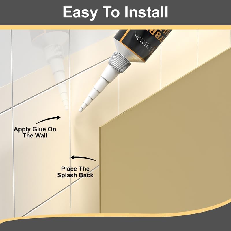 1mm Thick Gold Stainless Steel Splashback for Kitchen with Brushed Finish (ADHESIVE INCLUDED)