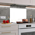 BELOFAY White Tempered Glass Splashback for Kitchen with 6mm Toughened Glass (ADHESIVE INCLUDED)