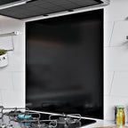 1mm Thick Black Stainless Steel Splashback for Kitchen with Brushed Finish (ADHESIVE INCLUDED)