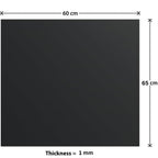 1mm Thick Black Stainless Steel Splashback for Kitchen with Brushed Finish (ADHESIVE INCLUDED)