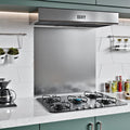 1mm Thick Grey Stainless Steel Splashback for Kitchen with Brushed Finish (ADHESIVE INCLUDED)